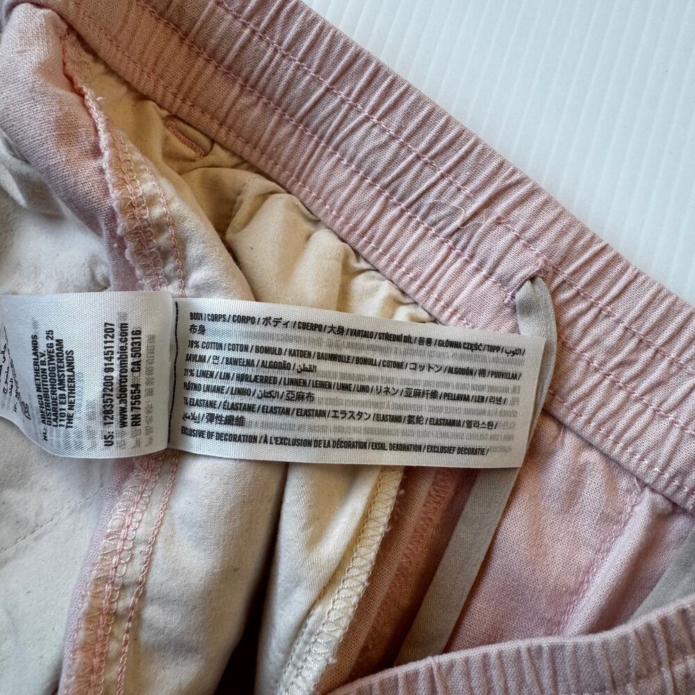 Abercrombie Linen Cotton Shorts Mens Medium Coastal Euro Vacation Cruise Pockets - Picture 11 of 14